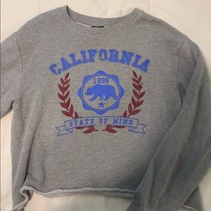 Size Small, Grey cropped sweater